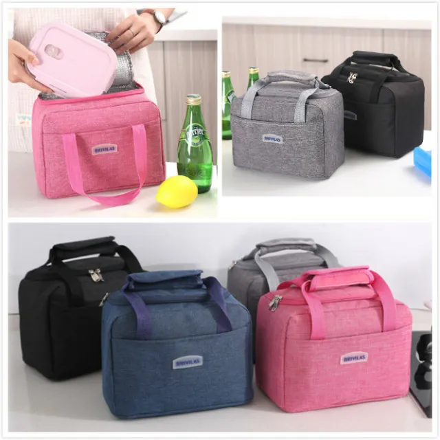 Thermal Insulated Lunch Bag Cool Bag Picnic Adult Kids Food Storage Lunch Box UK