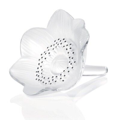 Lalique Lalique Cristal Floral Chair Femelle Givré Cristal Vase Neuf En Gris Boite 