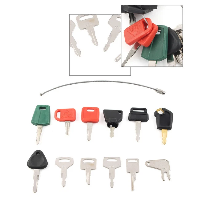 12 Keys Heavy Equipment Construction Ignition Key For Cat For John Deere For JCB