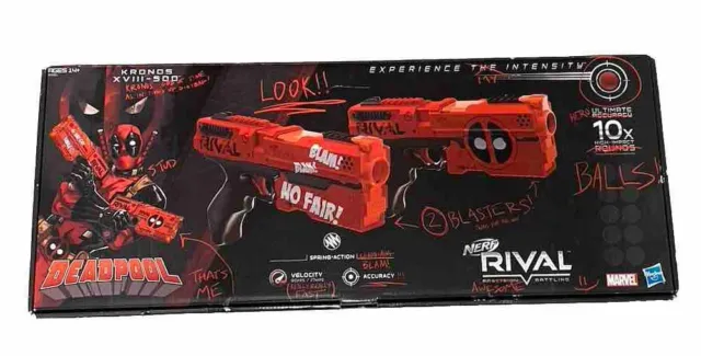 NERF RIVAL DEADPOOL KRONOS XVIII-500 DUAL Pack/ IN BOX VHTF LIMITED EDITION