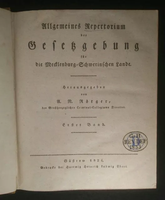 Allgemeines Repertorium der Gesetzgebung für die Mecklenburg-Schwerinsche 612514