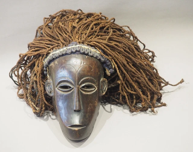 Good Quality Decorative African Tribal Art Chokwe Angola Wooden Carved Mask Nr!