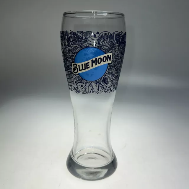 Blue Moon 16oz Beer Glass Winter Christmas Special Edition