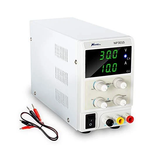 DC Bench Power Supply Variable, 3-Digital LED Display 30V 10A 30V 10A 3-Digital