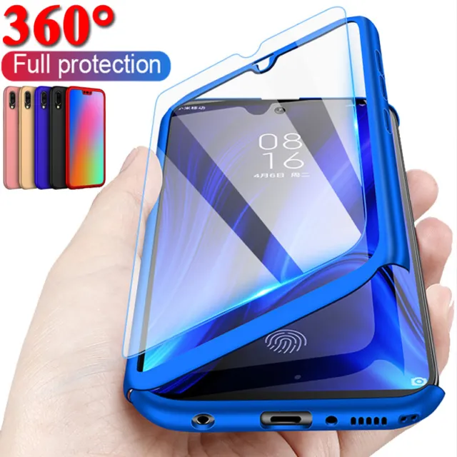 For Huawei P40 Lite P30 Pro P20 Mate 20 360° Full Case Cover + Tempered Glass