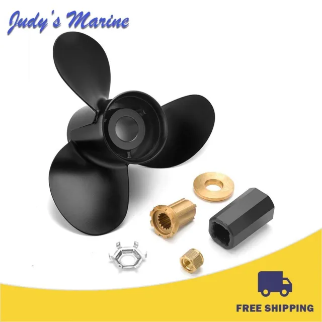 13 1/4 x 17 Outboard Propeller Fit Mercury 40-140HP 15 Tooth Hub Kits Included