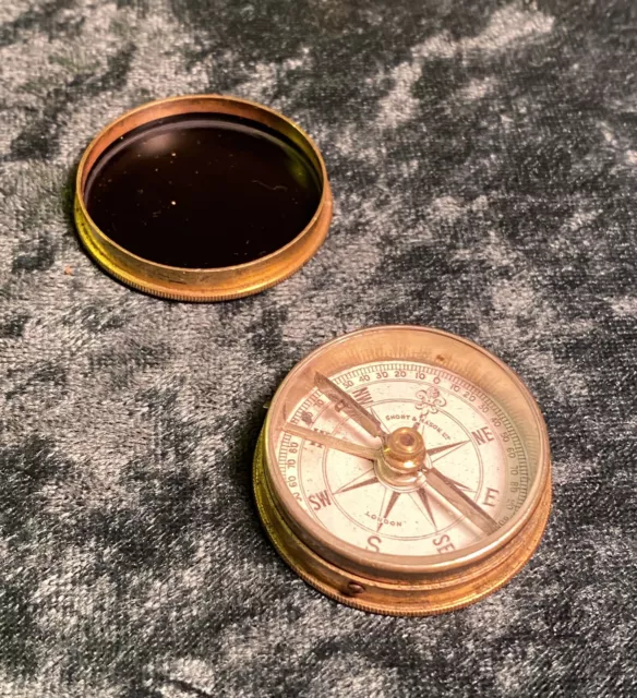 Antique Pocket Compass Made By Short Mason England