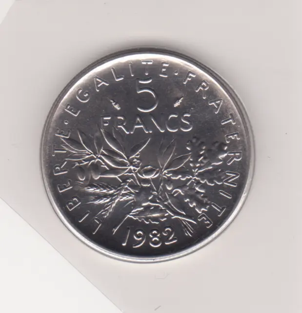 5 Francs Semeuse 1982 Fdc Sous Scellé