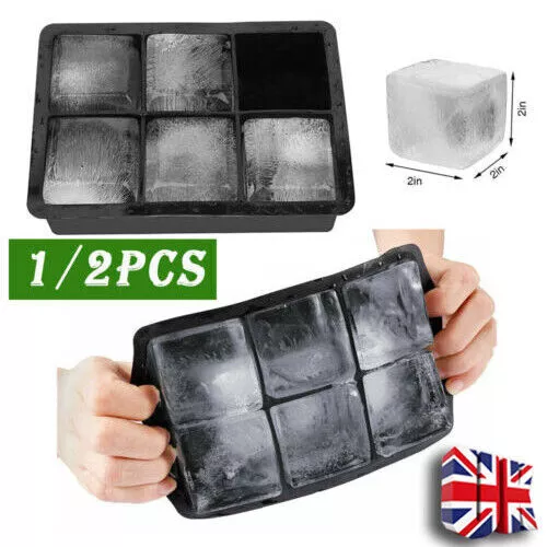 1 Pack Silicone Ice Cube Large Ice Trays Easy-Release BPA Free Cocktail Freezer