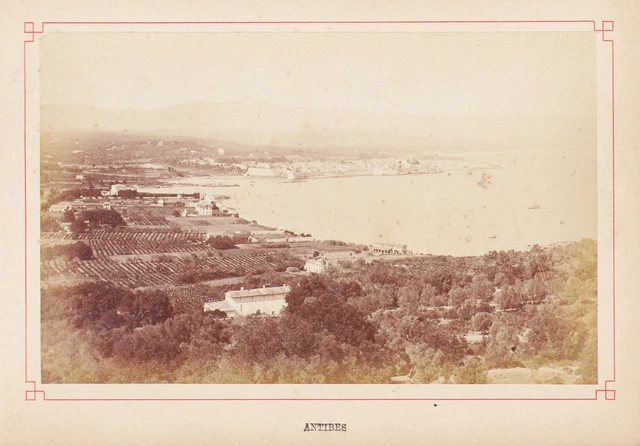 Antibes Côte D'Azur View Vue Foto Photograph Fotografía En 1880