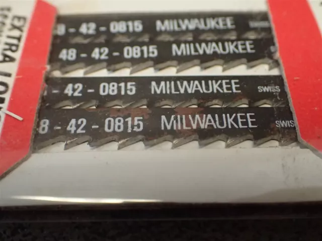 (4-pk) 48-42-0815 Milwaukee 6T, 1/4" Jig Saw Blade 4-1/8" OAL, NOS (BN38) 3