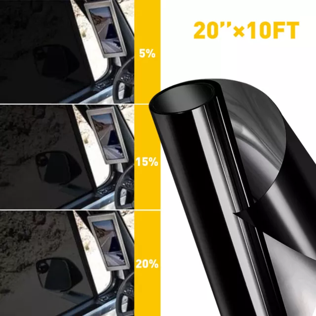 5% 15% 25% 35% VLT Uncut Window Roll Tint Film In FT Feet Car Office Commercial