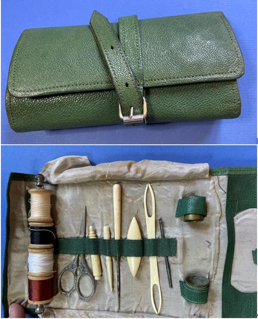 Kit De Couture Voyage En Cuir - 69 Pièces Avec Fils, Aiguilles Et Accessoires
