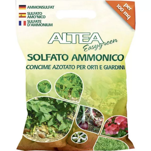 ALTEA Sulfato De Amonio 5KG - Abono Fertilizante Nitrógeno para Huertos Y Jardín