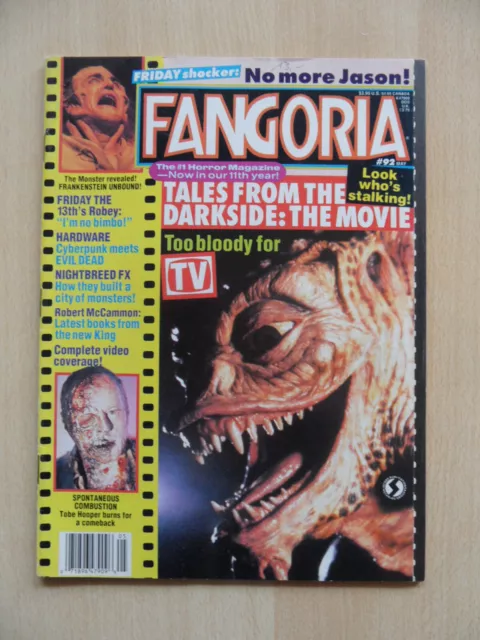 FANGORIA # 92, Mai 1990,  Horrorfilm - Magazin aus USA, 70 Seiten