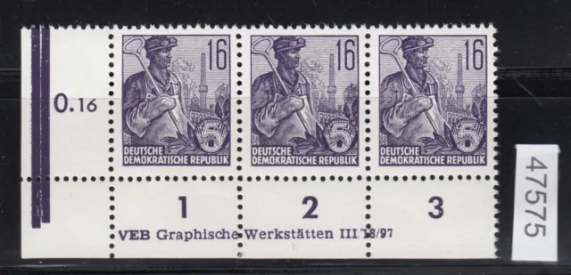 DDR 1953, Mich.-Nr.: 412 XII ** DV  Type CH  Eckrand   lesen