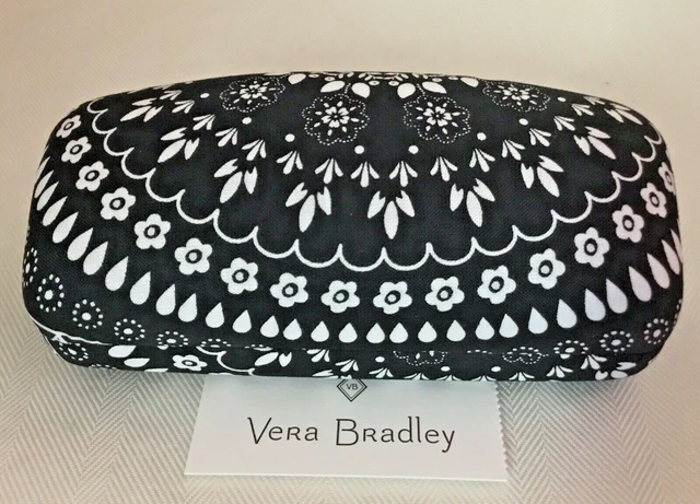 Vera Bradley ~ "Black Bandana Medallion" ~ Clamshell ~ Sunglasses Case ~ NWT