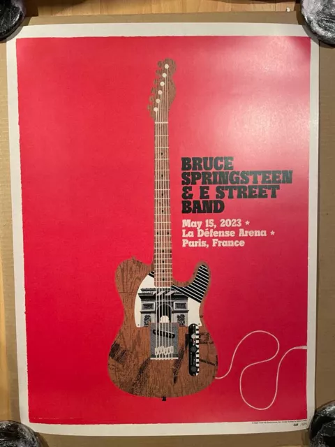 Bruce Springsteen poster tour 2023 paris defense arena 15 mai france