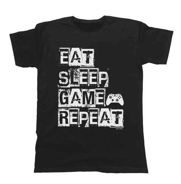 Eat Sleep Game Repeat Funny Mens ORGANIC T-Shirt Video Gamer Geek Nerd Gaming