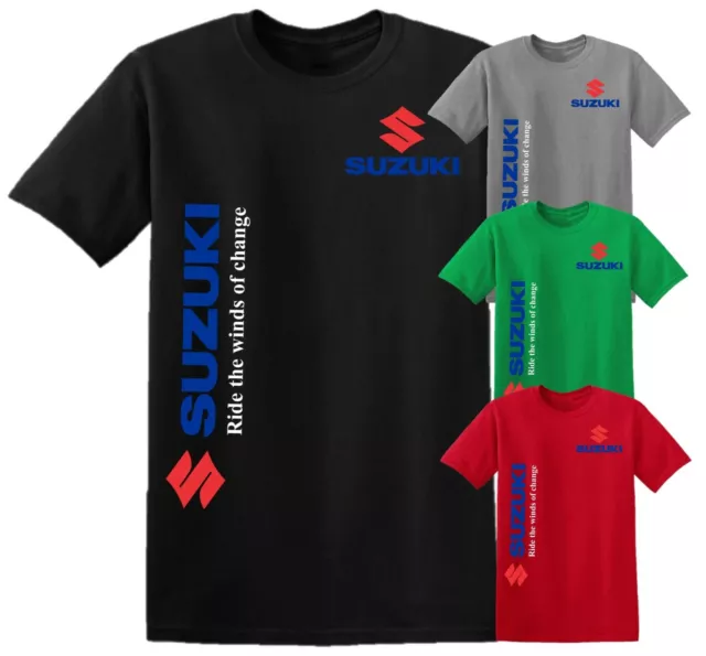 Suzuki T Shirt Racing Sports Motorcycle Birthday Xmas Gift Mens Motorbike Top