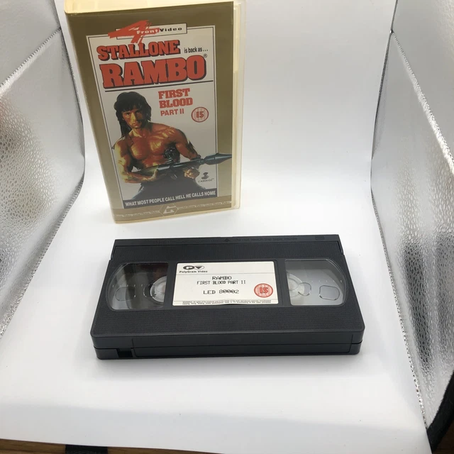 Rambo First Blood Part 2 Sylvester Stallone Guild Home Vhs Pal Video