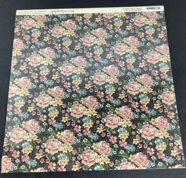 Retired Graphic45 12x12 Scrapbook Paper Pad A Ladies Diary Collection New