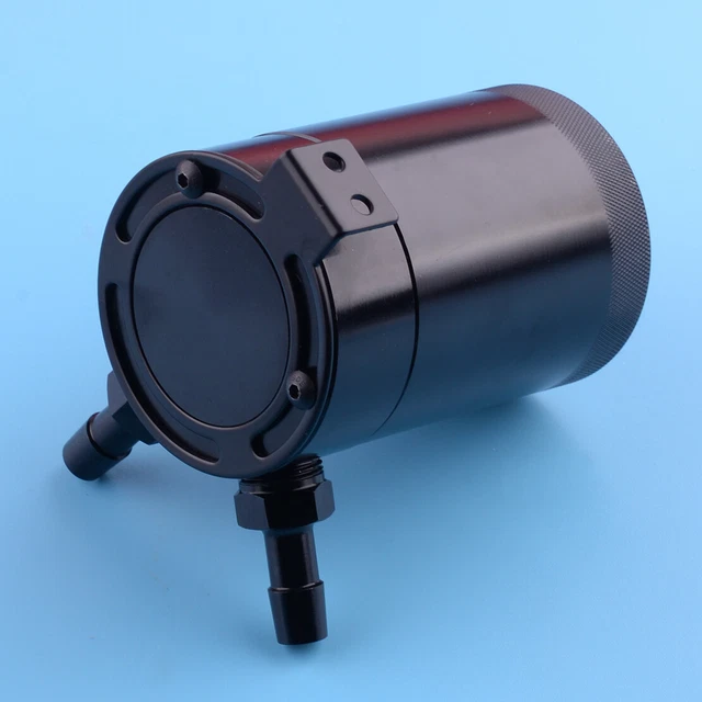UNIVERSAL 2-PORT COMPACT Baffled Separator Oil Catch Can Tank Reservoir ...