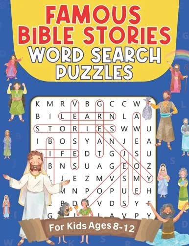 FAMOUS BIBLE STORIES Word Search Puzzles For Kids Ages 8 12 Improve famous-bible-stories-word-search-puzzles-for-kids-ages-8-12-improve