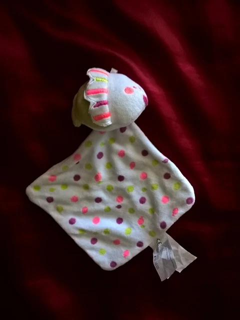 Peluche Doudou Poisson Pois Vert Rose Blanc SIPLEC TBE