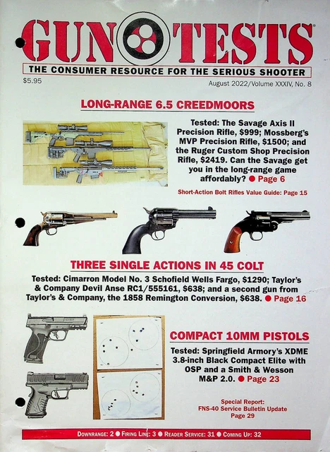 GUN TESTS MAGAZINE Long Range 6 5 Creedmoors August 2022 090922R 15 77 GUN TESTS MAGAZINE Long Range 6 5 Creedmoors August 2022 090922R 15 77