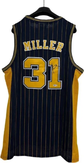 Reggie Miller Indiana Pacers Signed Jersey Autographed BAS COA