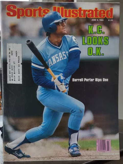 1980 Sports Illustrated Jun 9 KC Looks OK Darrell Porter Rips One