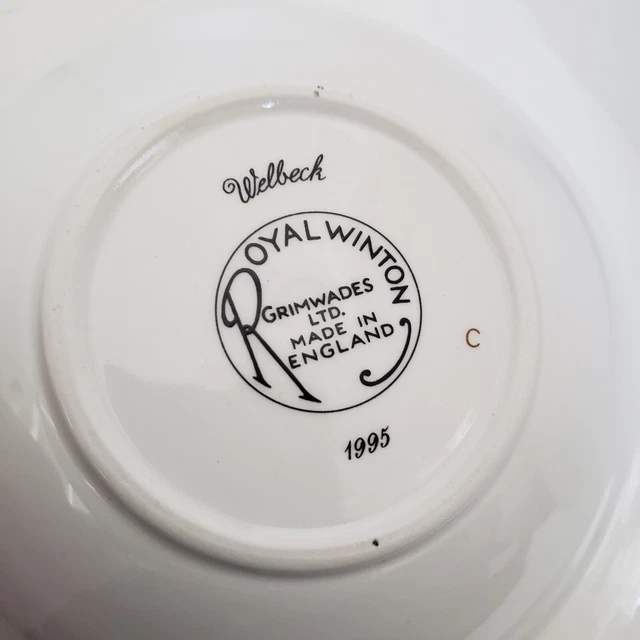 4 Royal Winton Grimwades Welbeck Bowls 7" Cereal Salad Soup Chintz Yellow 1995 6