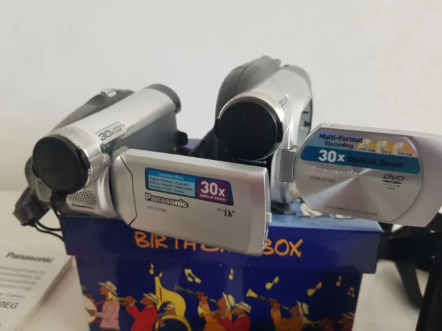 2 X Panasonic CAMESCOPE Mini-DV + DVD Handycam Video CAMCORDER Camera Recorder