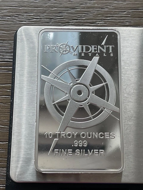 10oz Provident Metals Silver Bullion Minted Bar (Elemetal)