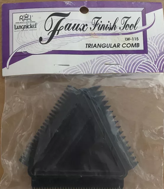 Peine de tejido triangular de goma con acabado sintético Royal & Langnickel LW-115 nuevo