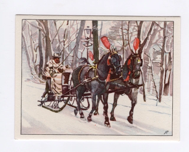 Transportation Trade Card (Horse drawn). #45 Horse drawn Sleigh