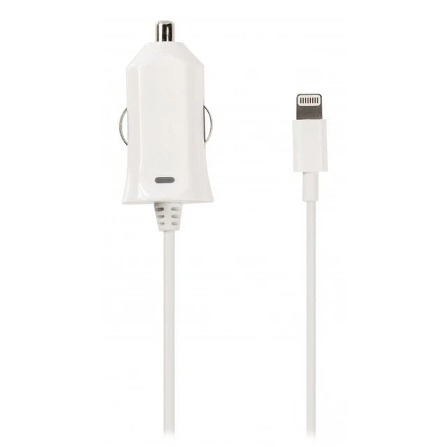 NEDIS Chargeur de voiture 2.1 A Apple Lightning Blanc