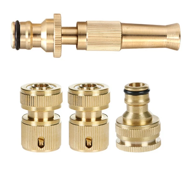 2 Raccords Rapides Laiton 3/4" Pour Tuyau Arrosage - Connexion Quick Connect - Jardin Lavage Auto