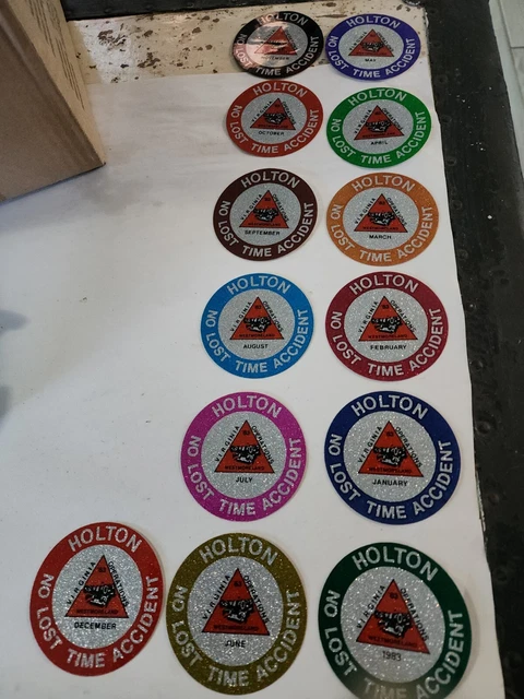 (13) NOS Complete Set 1983 Westmoreland Holton Mine No Lost Time Stickers