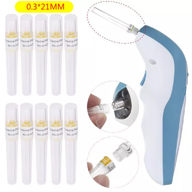 10 piezas 21 mm pluma de plasma agujas cara ojosCRd lift eliminación de arrugas manchas.EL