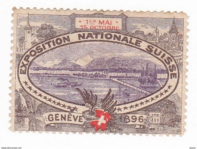 Vignette exposition nationale suisse Genève 1896