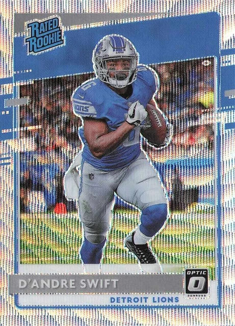 2020 Donruss Optic #159 D'Andre Swift Silver Wave Prizm /199 Rookie RC