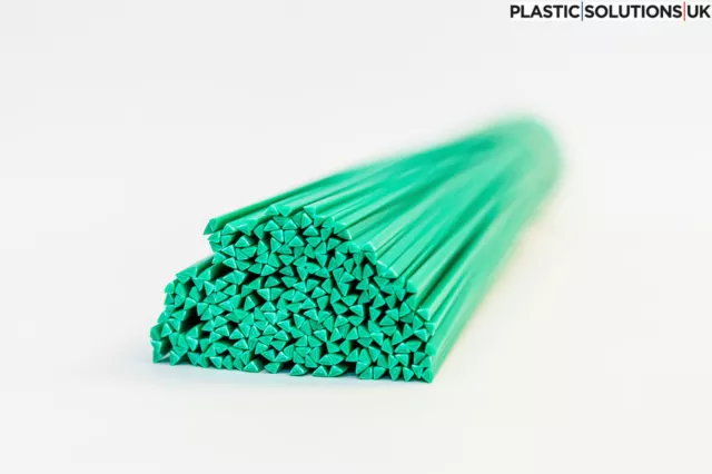HDPE Plastic welding rods (5mm) green 20 pcs /triangle /PEHD/ polyethylene