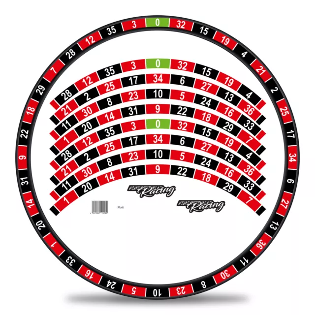 MTB Bike Fahrrad Felgen Aufkleber Set Racing Roulette Matt 27-29 Zoll RX035