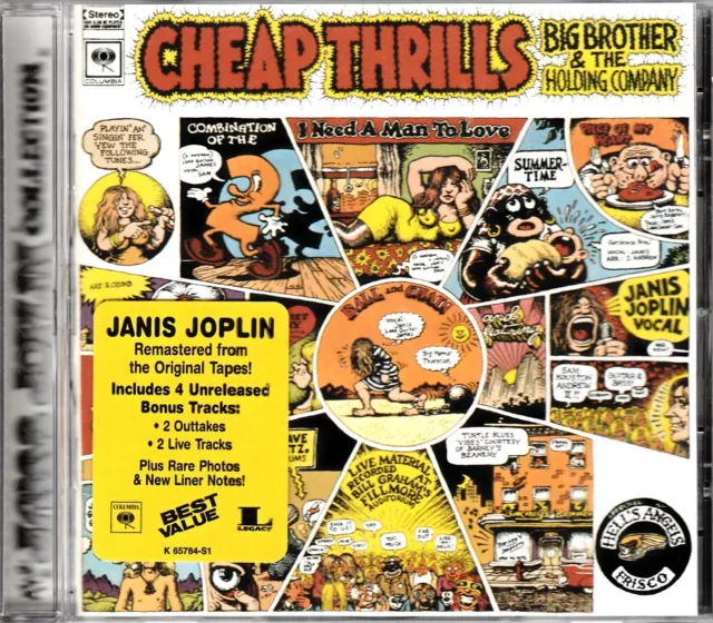 BIG BROTHER & THE HOLDING COMPANY - Cheap Thrills (CD, 1999) - BONUS TRACKS