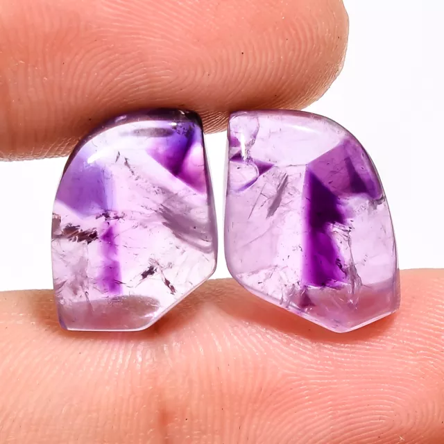 Star Amethyst 13.00Cts. Matched Pair 100% Natural Fancy Cab Gemstone 16X11X5 MM