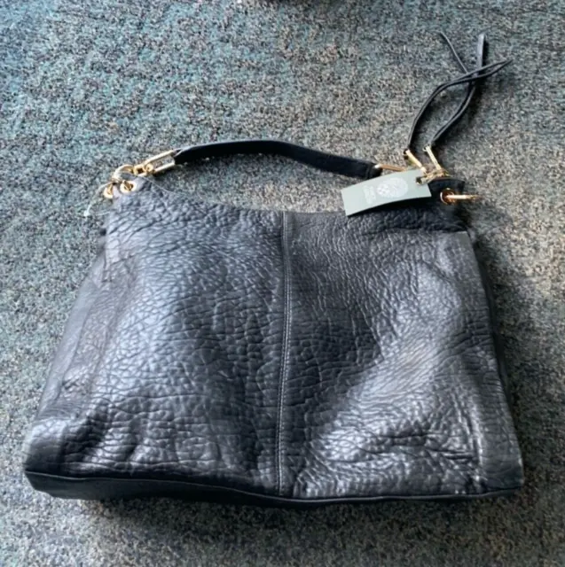 Vince Camuto Tote Shoulder Bag Leather Style Vc-Avin-Ho Black Color