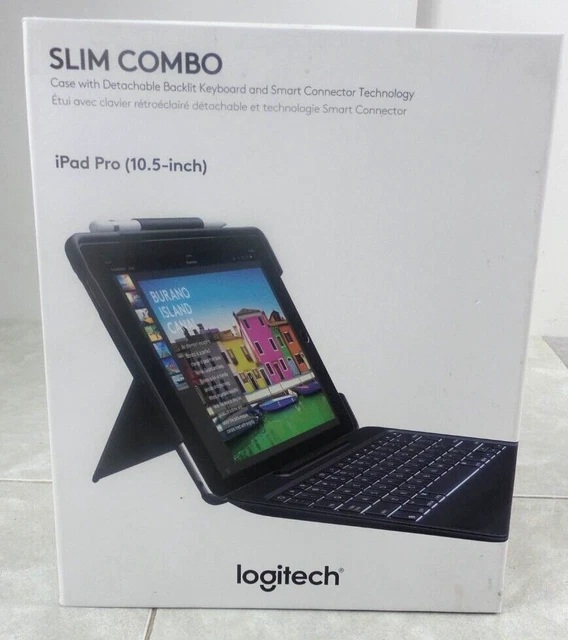 Logitech Slim Combo Case Bluetooth Backlit Keyboard for iPad Pro 10.5 Inch