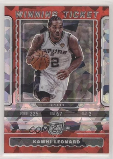 2019 Panini Contenders Optic Winning Tickets Red Cracked Ice Prizm Kawhi Leonard